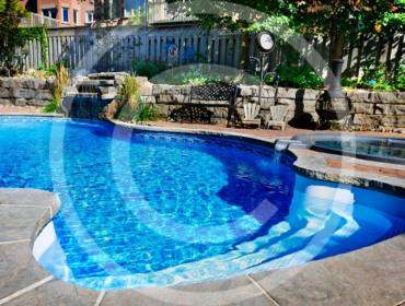 Backyard pool landscaping idea